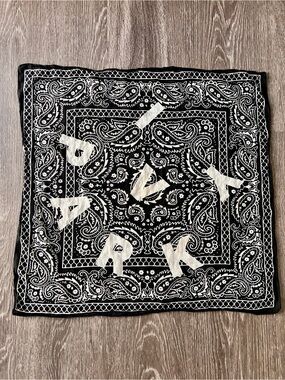 Ivy Park Black and White Paisley Bandana Scarf